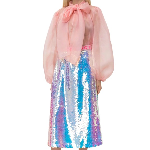 New ICEBERG Shimmering Sequin Midi Skirt - new with tags - EU 40 (Size 6) - Picture 2 of 11